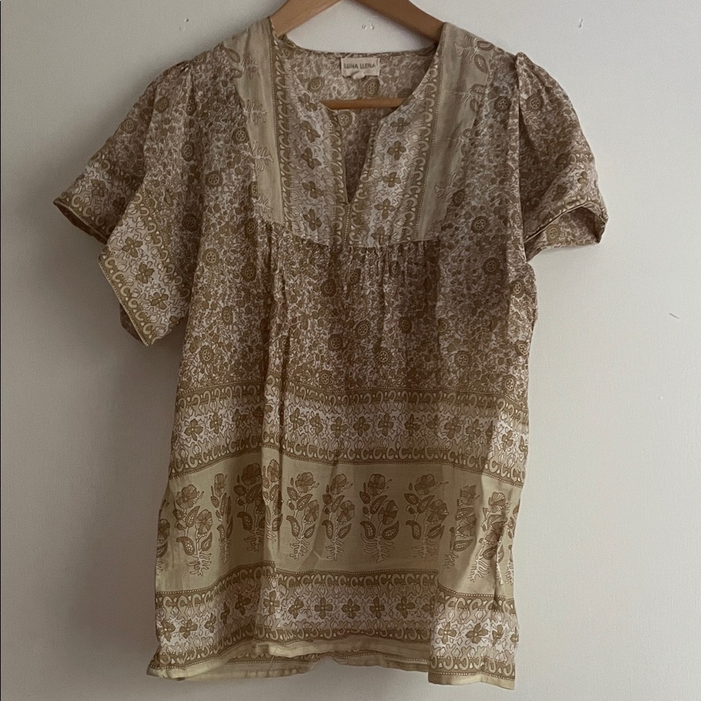 Floral Beige Women's Top